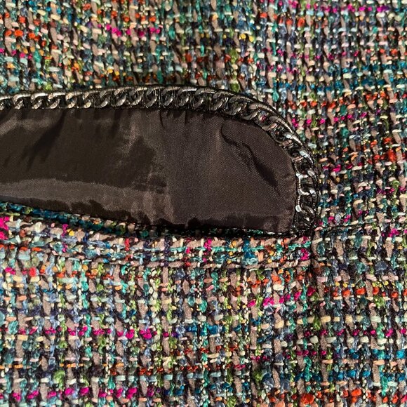 Kasper Womens Multicolor Tweed Blazer Size 10 Hook-and-eye front closure - Picture 11 of 12